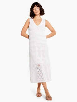 Crochet Statement Dress PAPER WHITE -Apparel Sale Shop M231220PWHPRODUCT 04