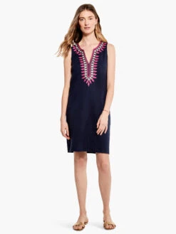 Summer Retreat Dress INDIGO MULTI -Apparel Sale Shop M231258IMIPRODUCT 04