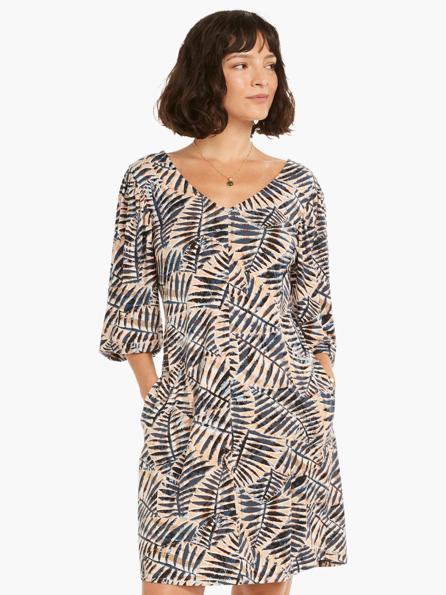 Flowing Ferns Dress NEUTRAL MULTI 4 Flowing Ferns Dress NEUTRAL MULTI - Image 2