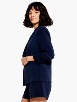 Scrunch Sleeve Avenue Jacket DARK INDIGO -Apparel Sale Shop M231502DIDPRODUCT 02