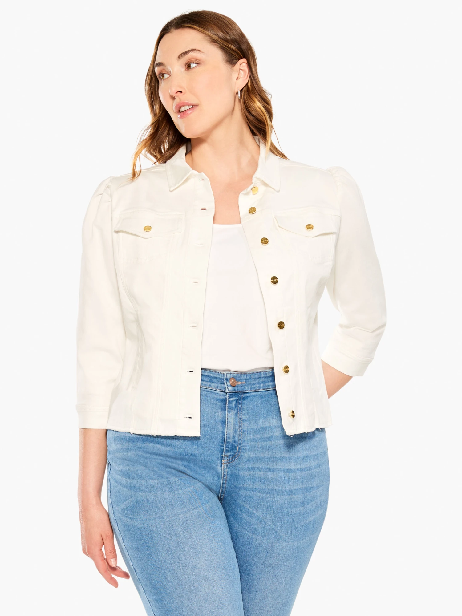 NZ Denim Femme Sleeve Denim Jacket PAPER WHITE 3 NZ Denim Femme Sleeve Denim Jacket PAPER WHITE