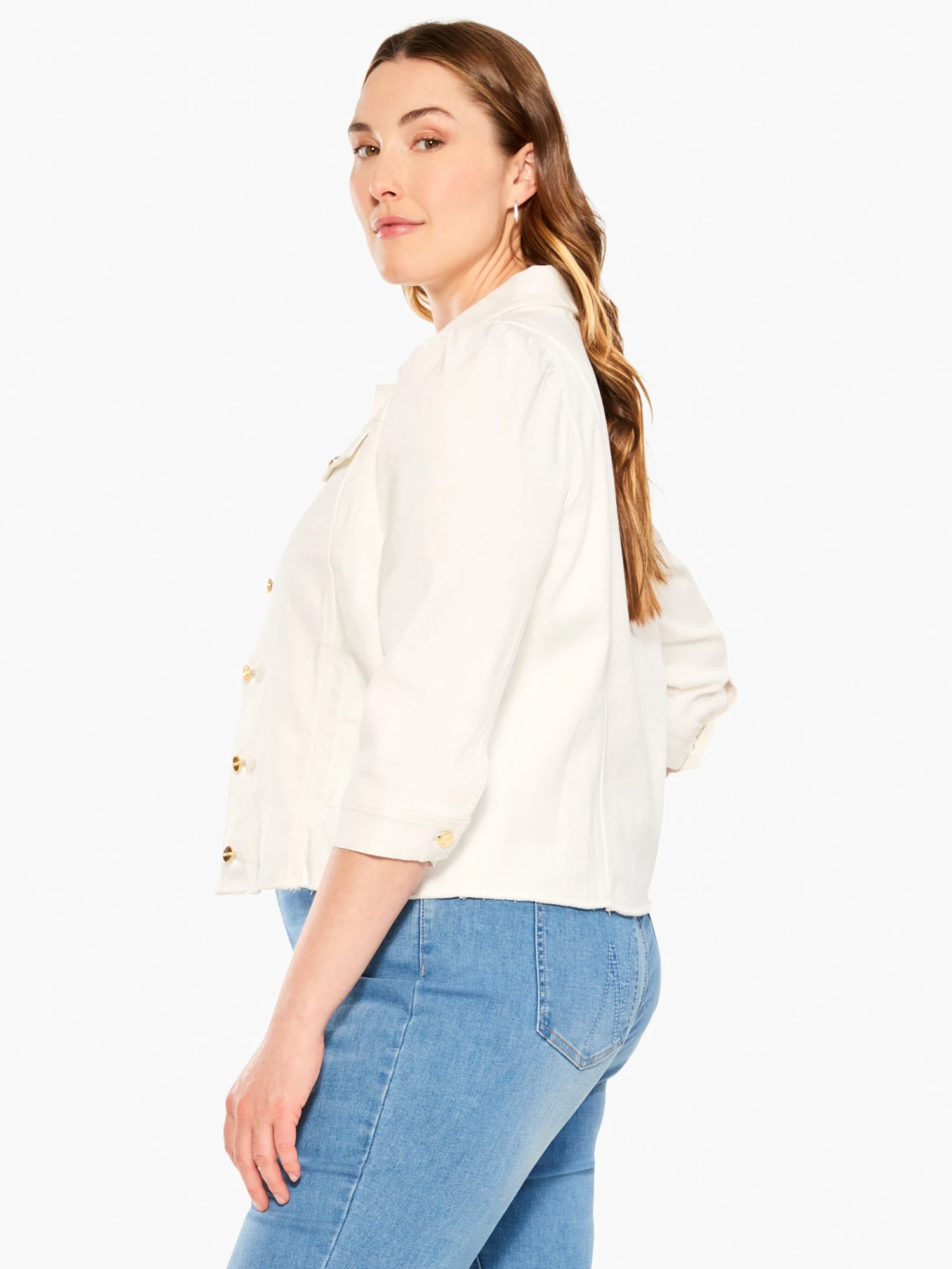 NZ Denim Femme Sleeve Denim Jacket PAPER WHITE 4 NZ Denim Femme Sleeve Denim Jacket PAPER WHITE - Image 2