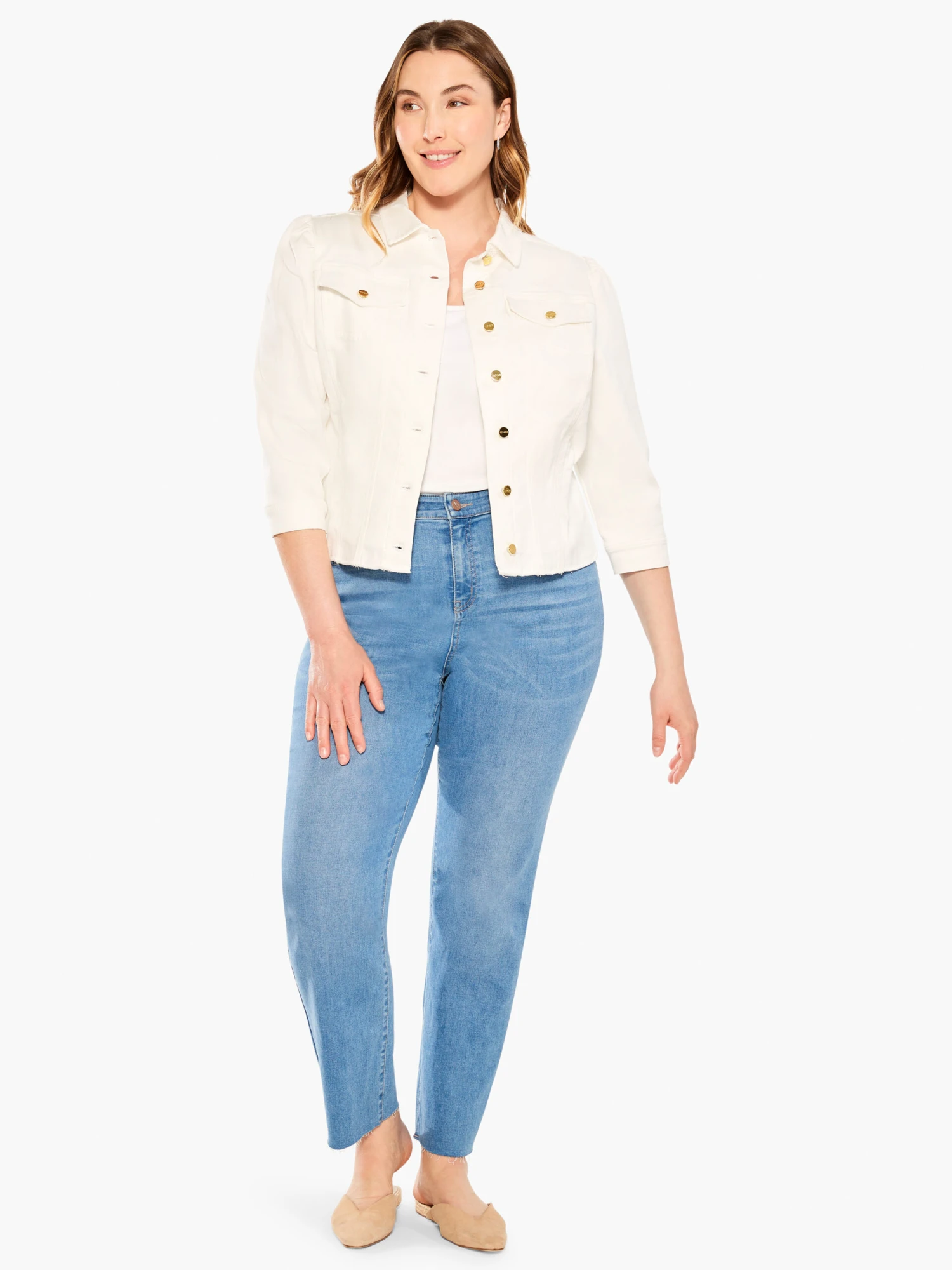 NZ Denim Femme Sleeve Denim Jacket PAPER WHITE 6 NZ Denim Femme Sleeve Denim Jacket PAPER WHITE - Image 4