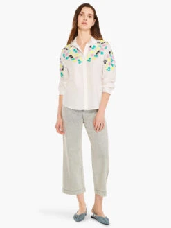 Placed Petals Shirt WHITE MULTI -Apparel Sale Shop M231613WMTPRODUCT 04