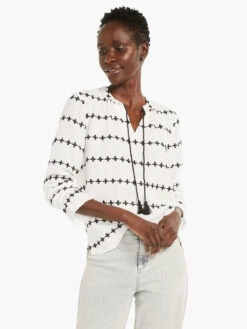 Plus One Top WHITE MULTI -Apparel Sale Shop M231614WMTPRODUCT 04