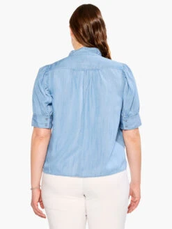 Femme Sleeve Denim Shirt MINERAL -Apparel Sale Shop M231622WMNRPRODUCT 03