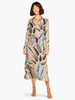 Banana Leaves Top AQUA MULTI -Apparel Sale Shop M231634AQLPRODUCT 04