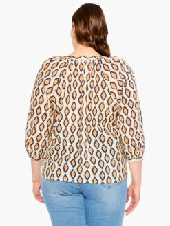 Falling Diamonds Top ORANGE MULTI -Apparel Sale Shop M231638WORMPRODUCT 03