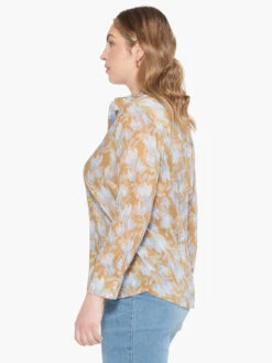 Midday Meadows Crinkle Shirt BLUE MULTI -Apparel Sale Shop M231639WBLTPRODUCT 02