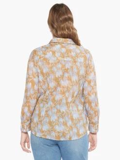 Midday Meadows Crinkle Shirt BLUE MULTI -Apparel Sale Shop M231639WBLTPRODUCT 03