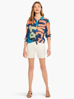 Love Art Joy Crinkle Shirt INDIGO MULTI -Apparel Sale Shop M231643IMIPRODUCT 04