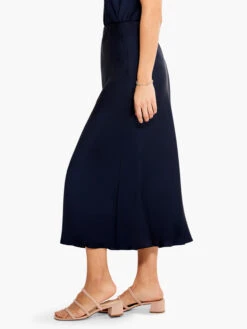 Crepe Slip Skirt DARK INDIGO 8 Crepe Slip Skirt DARK INDIGO -Apparel Sale Shop M231709DIDPRODUCT 03