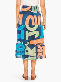 Love Art Joy Skirt INDIGO MULTI -Apparel Sale Shop M231711IMIPRODUCT 03