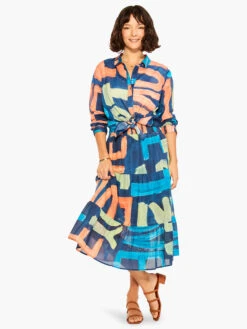 Love Art Joy Skirt INDIGO MULTI -Apparel Sale Shop M231711IMIPRODUCT 04