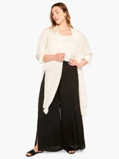 Statement Wide-Leg Pant BLACK ONYX