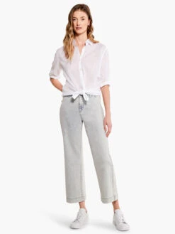 NZ Denim Mid Rise Wide-Leg Crop Jean SALT -Apparel Sale Shop M231886SATPRODUCT 01