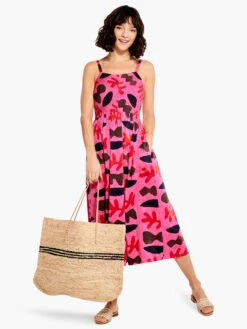 Cutout Crush Dress PINK MULTI -Apparel Sale Shop M231901PKMPRODUCT 04