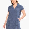 Central Park Day Dress BLUE MULTI -Apparel Sale Shop M231912WBLTPRODUCT 01