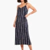 Wavy Lines Slip Dress INDIGO MULTI -Apparel Sale Shop M231950IMIPRODUCT 01
