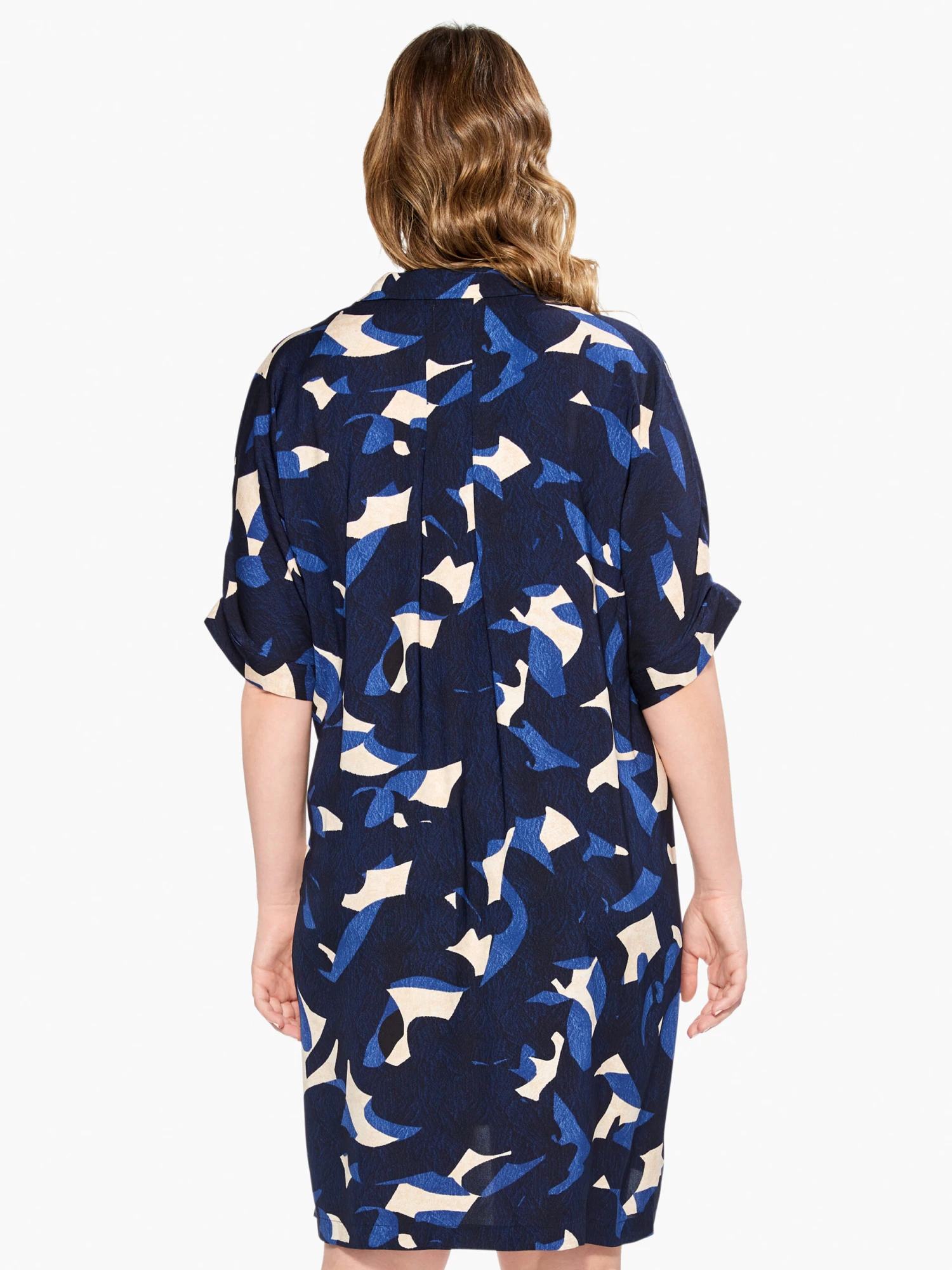 Abstract Billow Dress INDIGO MULTI 5 Abstract Billow Dress INDIGO MULTI - Image 3