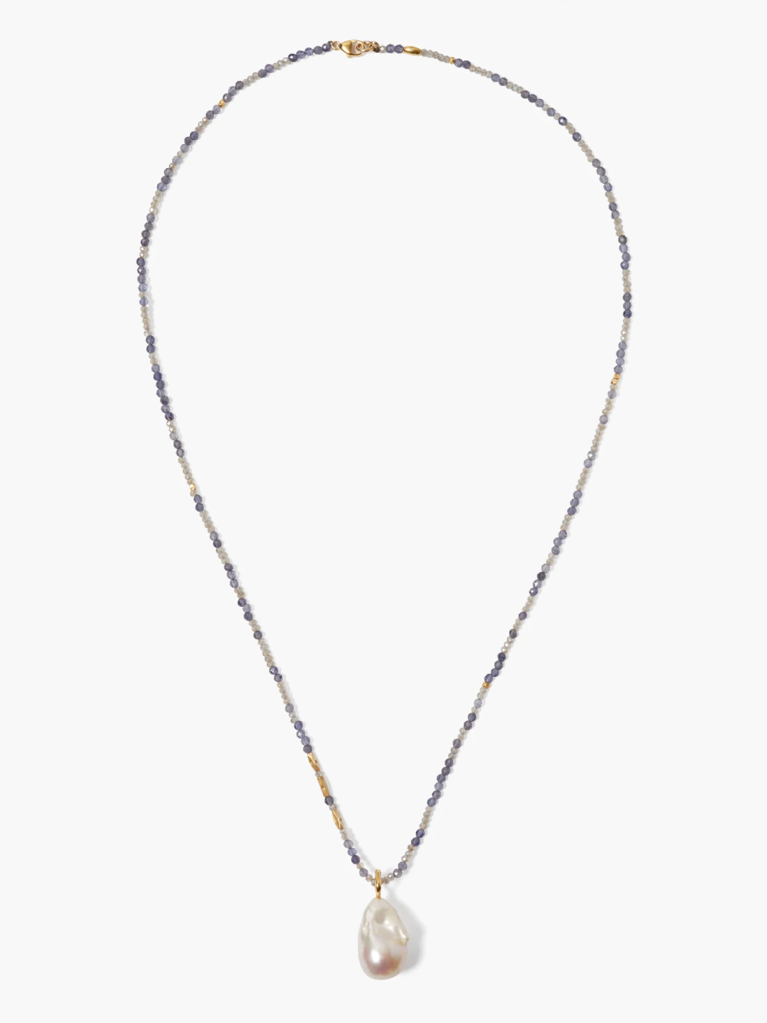 Chan Luu - Pearl Iolite Beaded Necklace MULTI 3 Chan Luu - Pearl Iolite Beaded Necklace MULTI