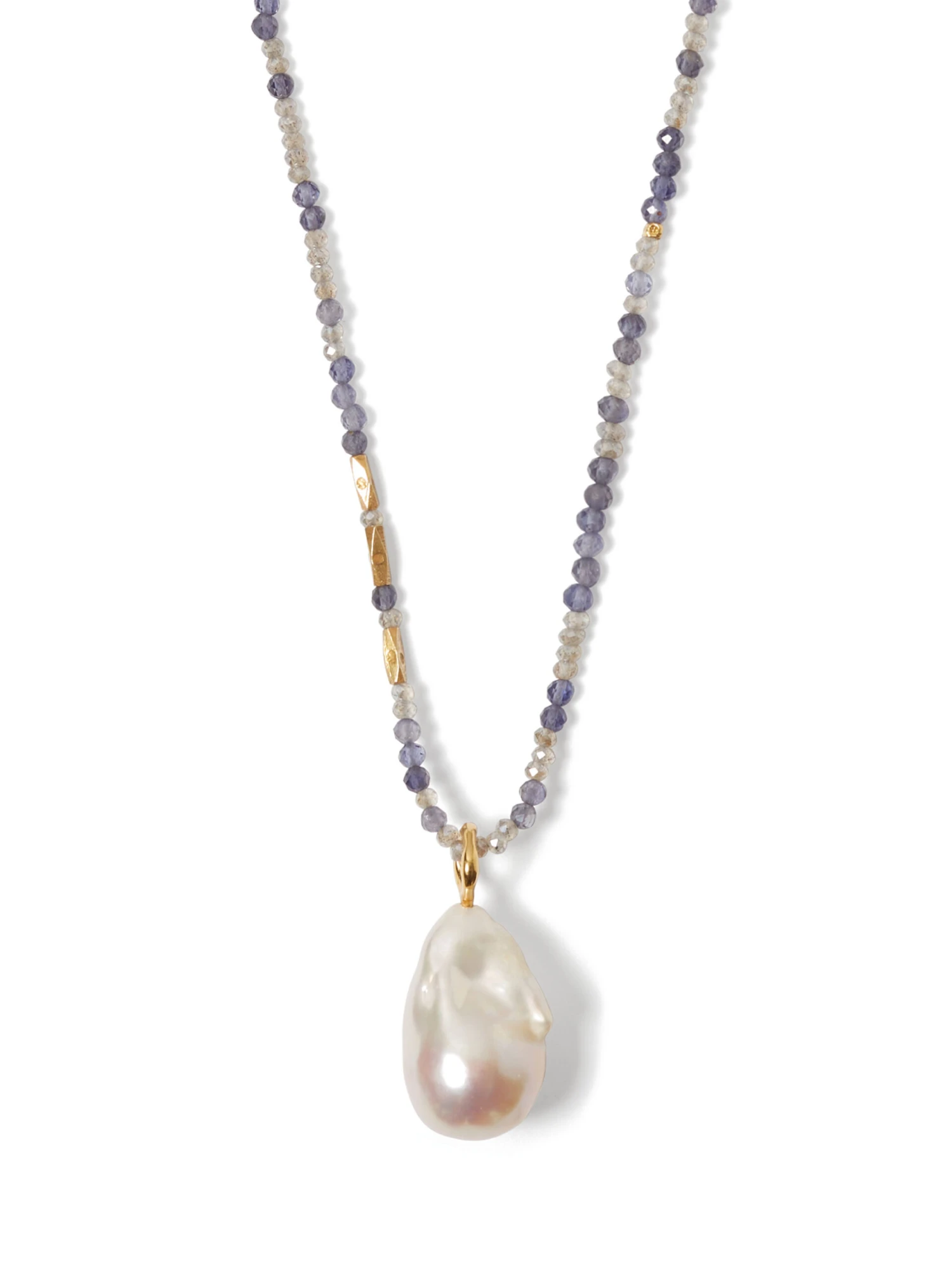 Chan Luu - Pearl Iolite Beaded Necklace MULTI 4 Chan Luu - Pearl Iolite Beaded Necklace MULTI - Image 2