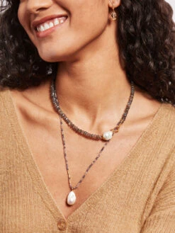 Chan Luu - Pearl Iolite Beaded Necklace MULTI 7 Chan Luu - Pearl Iolite Beaded Necklace MULTI -Apparel Sale Shop NG 14905MLTPRODUCT 03