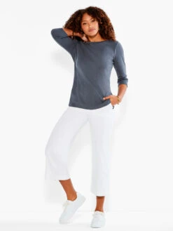 NZT 3/4 Sleeve Boat Tee QUARRY -Apparel Sale Shop NZTESS1004QUAPRODUCT 04