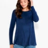NZT Sweet Dreams Long Sleeve Crew Tee DARK INDIGO -Apparel Sale Shop NZTESS1016DIDPRODUCT 01