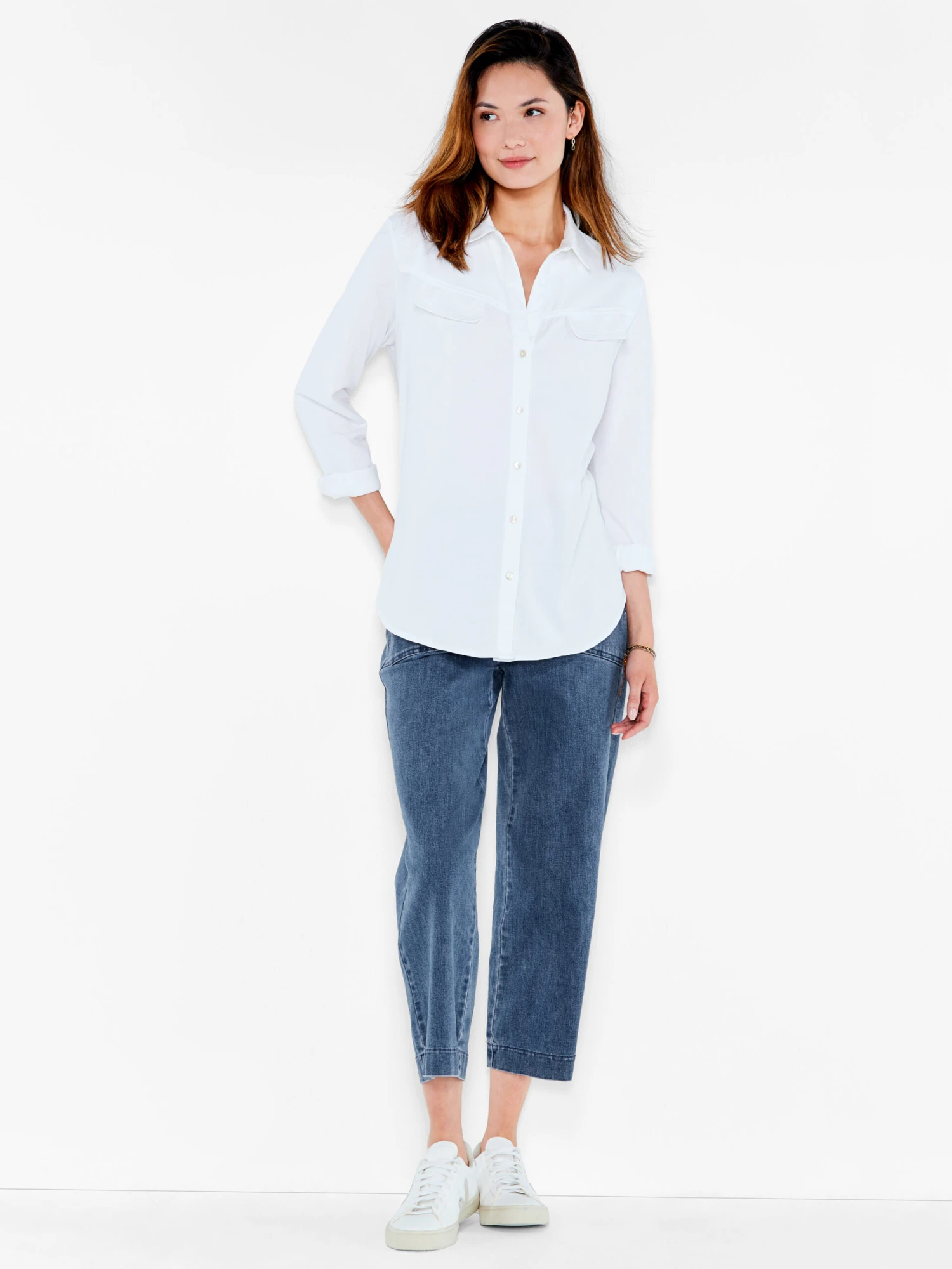 NZT Long Sleeve Angled Pocket Shirt PAPER WHITE 6 NZT Long Sleeve Angled Pocket Shirt PAPER WHITE - Image 4