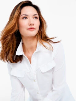 NZT Long Sleeve Angled Pocket Shirt PAPER WHITE 11 NZT Long Sleeve Angled Pocket Shirt PAPER WHITE -Apparel Sale Shop NZTESS1019PWHPRODUCT 05