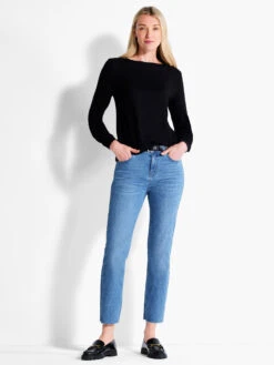 NZT Sweet Dreams Ruched Sleeve Crew Neck -Apparel Sale Shop NZTF232037BLXPRODUCT 04