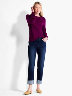 NZT Sweet Dreams Ruched Sleeve Crew Neck MULBERRY -Apparel Sale Shop NZTF232037MULPRODUCT 04