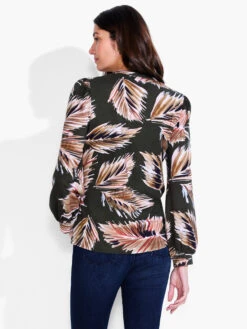 NZT Long Sleeve Fern Henley GREEN MULTI -Apparel Sale Shop NZTF232046GRIPRODUCT 03