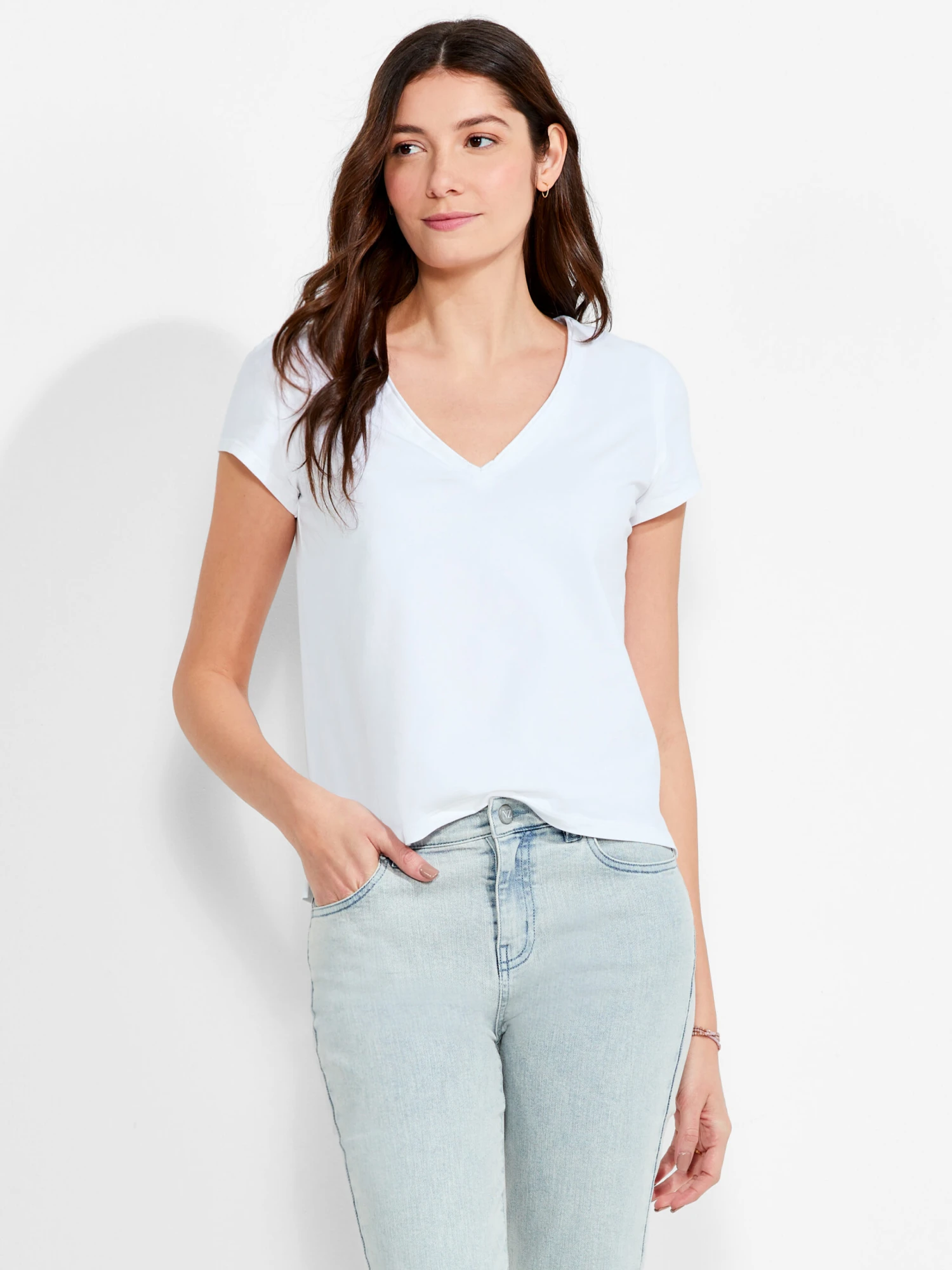 NZT Short Sleeve Roll V Tee PAPER WHITE 3 NZT Short Sleeve Roll V Tee PAPER WHITE