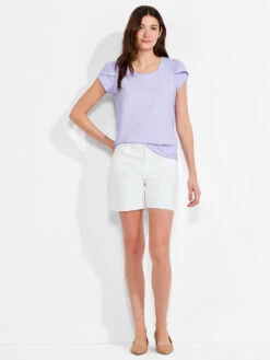 NZT Short Sleeve Tulip Sleeve Scoop Tee JUICY VIOLET -Apparel Sale Shop NZTM232014JVLPRODUCT 04