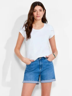 NZT Short Sleeve Tulip Sleeve Scoop Tee PAPER WHITE -Apparel Sale Shop NZTM232014PWHPRODUCT 04