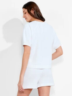 NZT Short Sleeve Round Neck French Terry Top PAPER WHITE 8 NZT Short Sleeve Round Neck French Terry Top PAPER WHITE -Apparel Sale Shop NZTM232017PWHPRODUCT 03