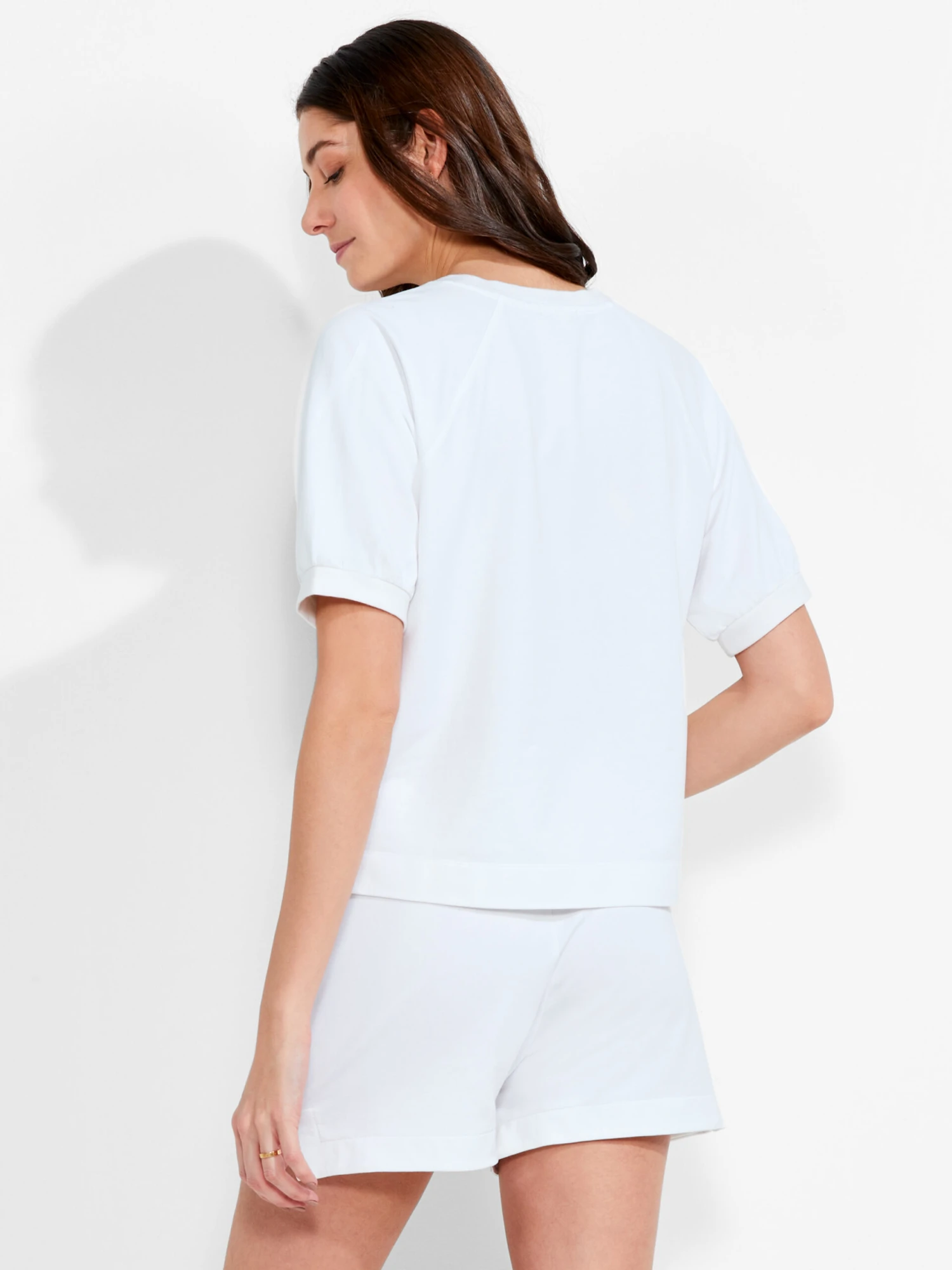 NZT Short Sleeve Round Neck French Terry Top PAPER WHITE 5 NZT Short Sleeve Round Neck French Terry Top PAPER WHITE - Image 3