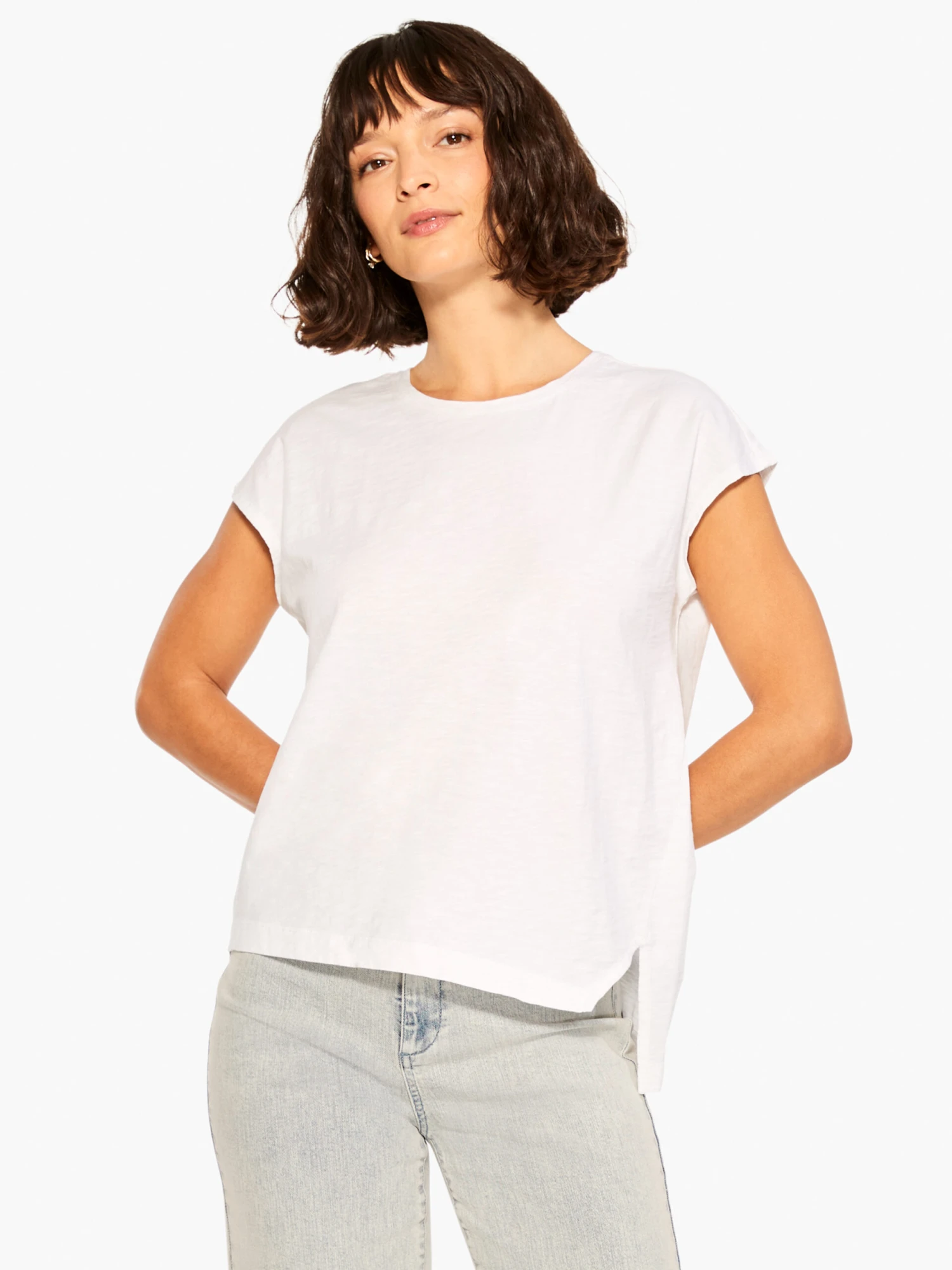 NZT Short Sleeve Crew Asymmetrical Tee PAPER WHITE 3 NZT Short Sleeve Crew Asymmetrical Tee PAPER WHITE