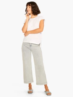 NZT Short Sleeve Crew Asymmetrical Tee PAPER WHITE 9 NZT Short Sleeve Crew Asymmetrical Tee PAPER WHITE -Apparel Sale Shop NZTM232023PWHPRODUCT 04