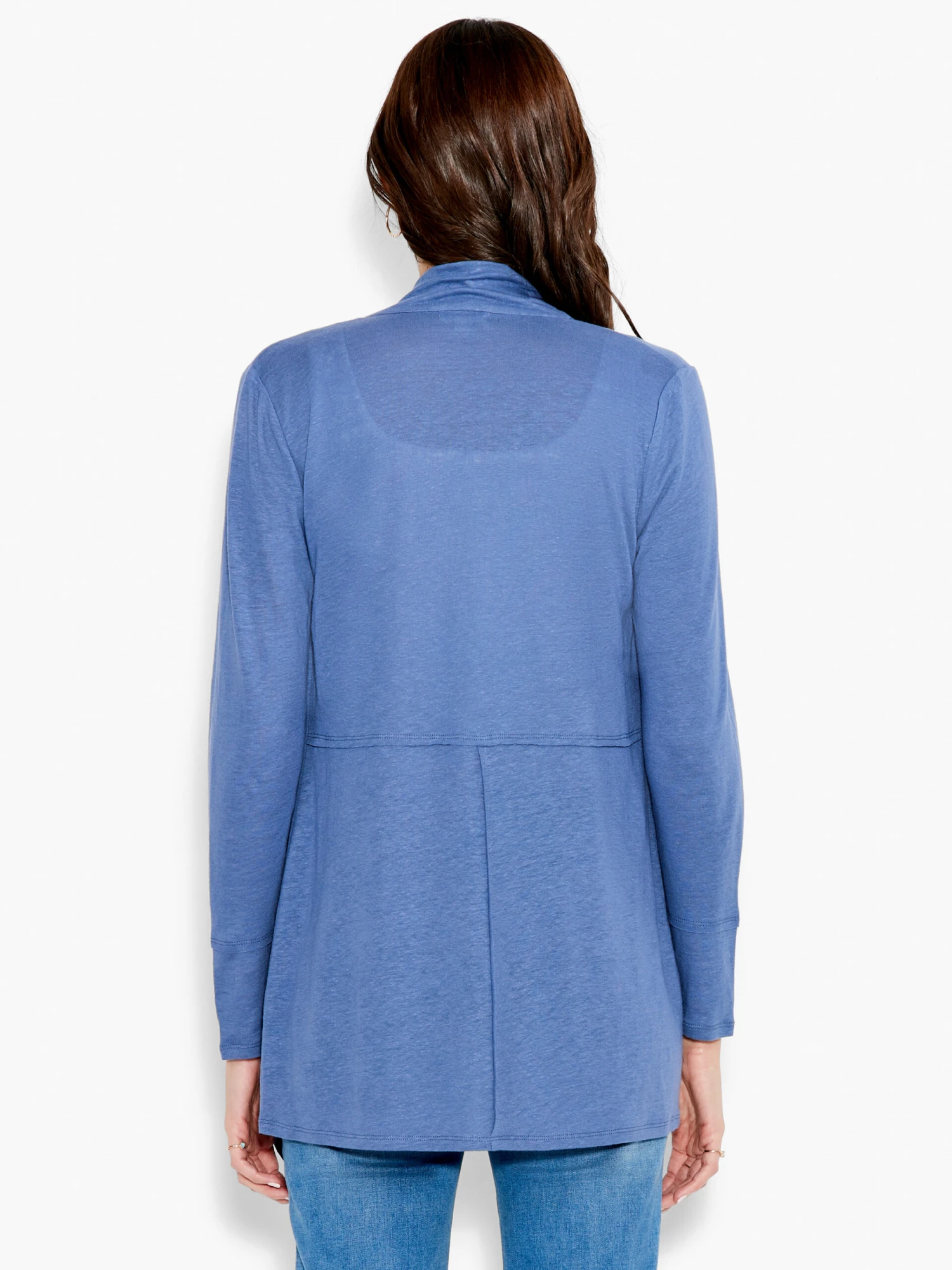 NZT Long Sleeve Drape Cardigan HARBOR BLUE 5 NZT Long Sleeve Drape Cardigan HARBOR BLUE - Image 3