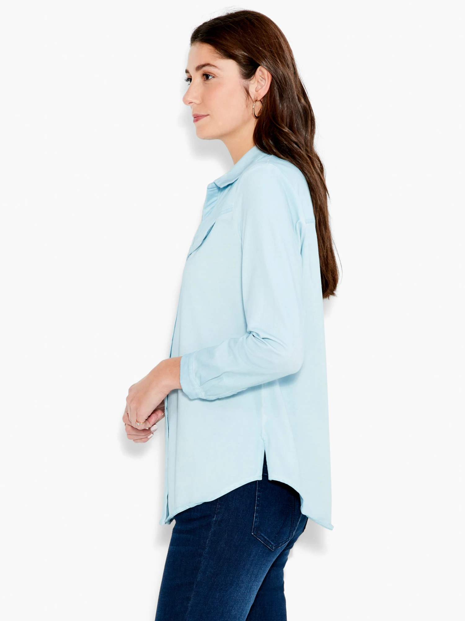 NZT Long Sleeve Angled Pocket Shirt MIST 4 NZT Long Sleeve Angled Pocket Shirt MIST - Image 2