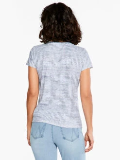 NZT Crew Neck Short Sleeve Stripe Tee BLUE MULTI -Apparel Sale Shop NZTS231027BLTPRODUCT 03