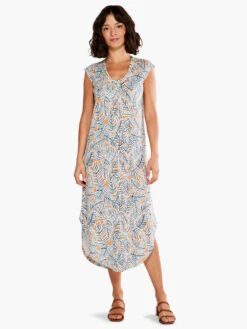 NZT Palm Scoop Tank Dress ORANGE MULTI -Apparel Sale Shop NZTS231255ORMPRODUCT 04