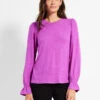 NZT Sweet Dreams Femme Sleeve Tee VIVID MAGENTA -Apparel Sale Shop NZTW232067VMGPRODUCT 01