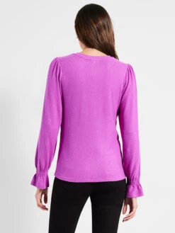 NZT Sweet Dreams Femme Sleeve Tee VIVID MAGENTA -Apparel Sale Shop NZTW232067VMGPRODUCT 03
