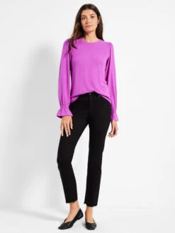 NZT Sweet Dreams Femme Sleeve Tee VIVID MAGENTA -Apparel Sale Shop NZTW232067VMGPRODUCT 04
