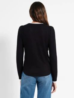 NZT Sweet Dreams Puff Shoulder Layered Top -Apparel Sale Shop NZTW232071BLXPRODUCT 03