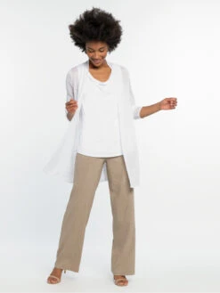 Lightweight Long Back Of The Chair Cardigan PAPER WHITE -Apparel Sale Shop S201191PWHPRODUCT 04